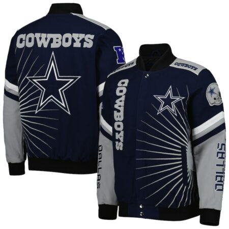 Men's G-III Sports by Carl Banks NavySilver Dallas Cowboys Extreme Red Zone Full-Snap Jacket