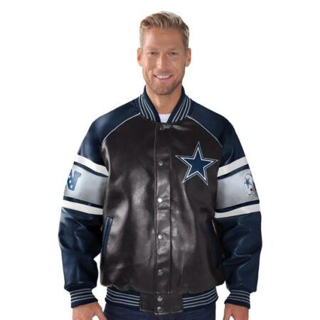 Mens Official NFL Authentic Dallas Cowboys Leather Jacket Men Leather Jacket by The Jacket Seller