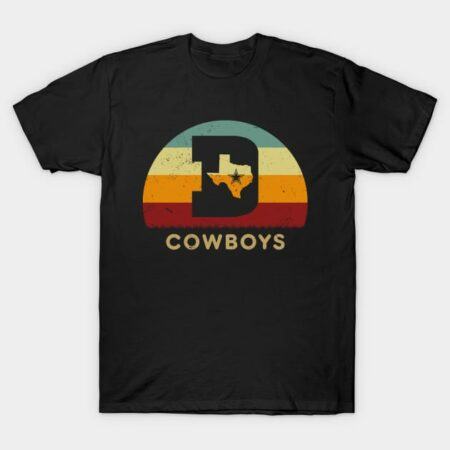 Retro Sunset - Dallas Cowboys Initial D Star T-Shirt