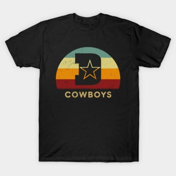 Retro Sunset – Dallas Cowboys Initial D T-Shirt