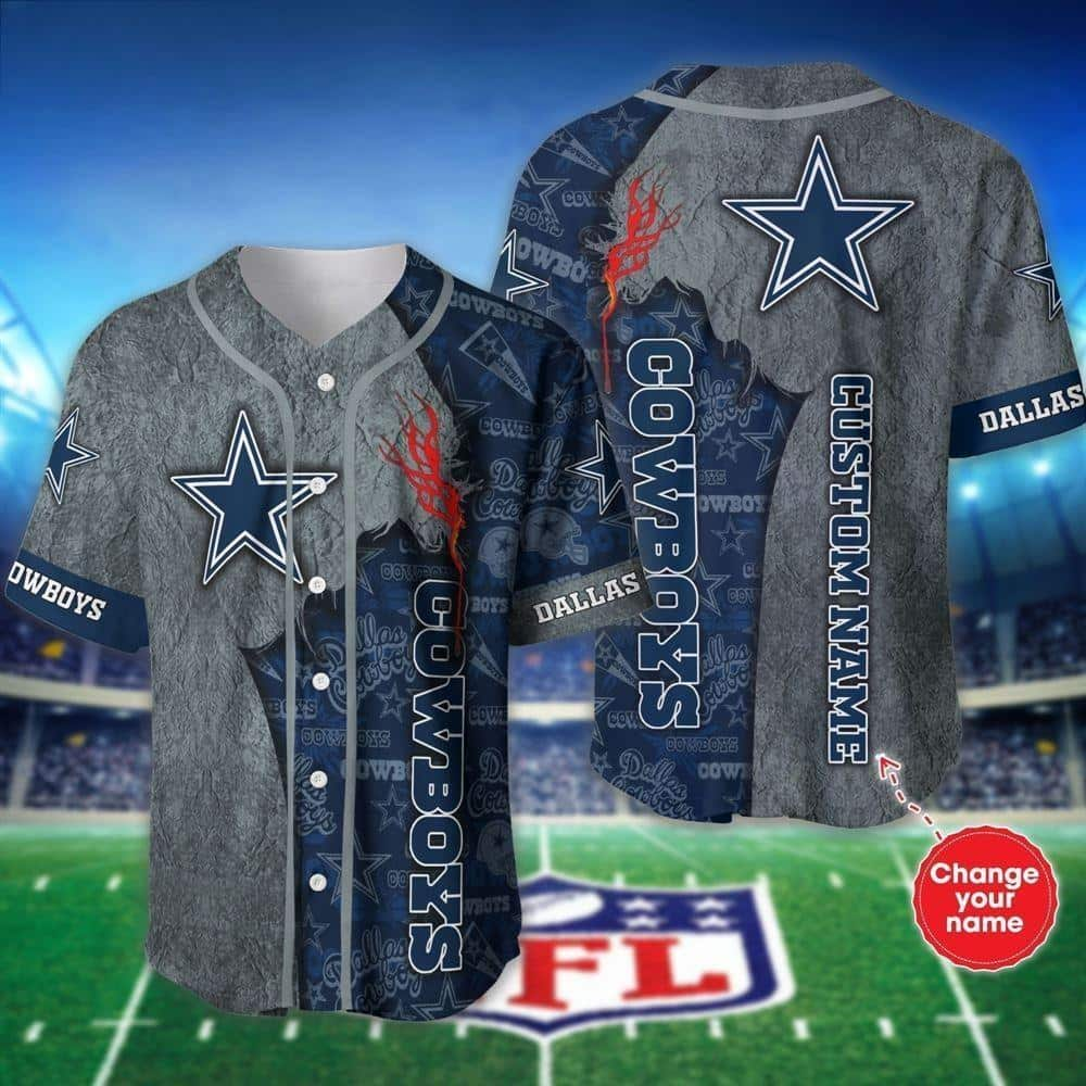 NFL Dallas Cowboys Personalized Baseball Jersey - Kaiteez in 2023